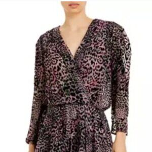 ***Zadig & Voltaire Rogers Leopard Velvet Devoré Mini Dress***